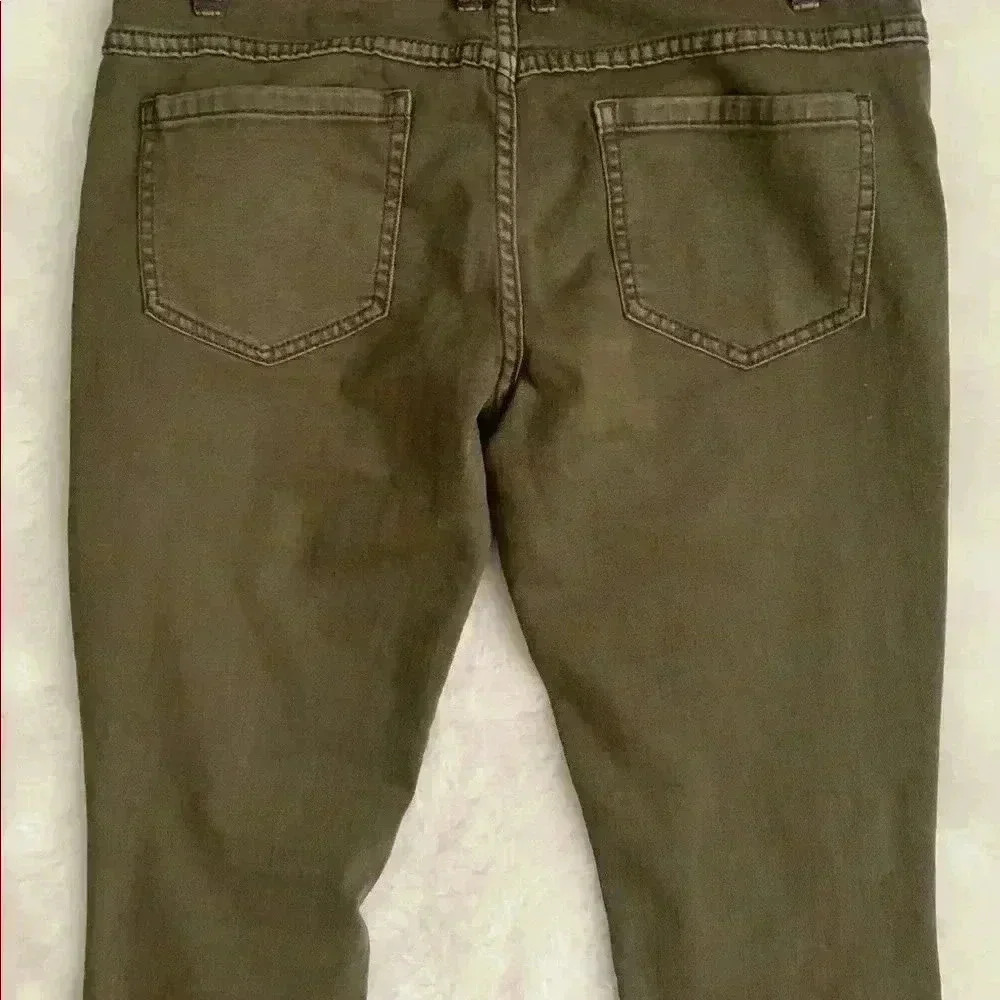 Free People Distressed Stone Wash Raw Hem Denim Jeans Pants - Picture 6 of 7